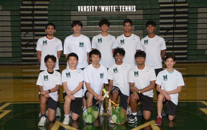 varsity white boys tennis